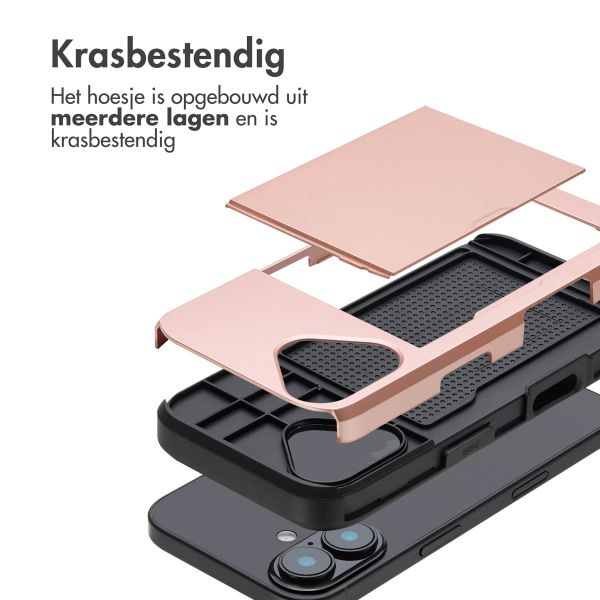 imoshion Backcover met pasjeshouder iPhone 16 - Rosé Goud