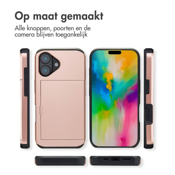 imoshion Backcover met pasjeshouder iPhone 16 - Rosé Goud