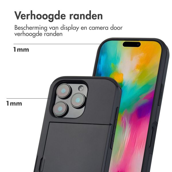 imoshion Backcover met pasjeshouder iPhone 16 Pro - Zwart