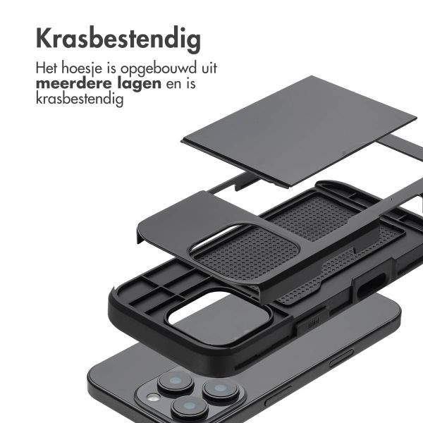 imoshion Backcover met pasjeshouder iPhone 16 Pro - Zwart