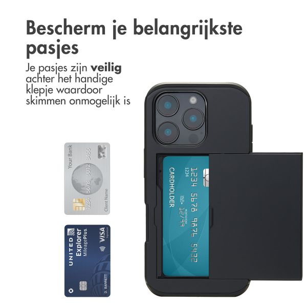 imoshion Backcover met pasjeshouder iPhone 16 Pro - Zwart