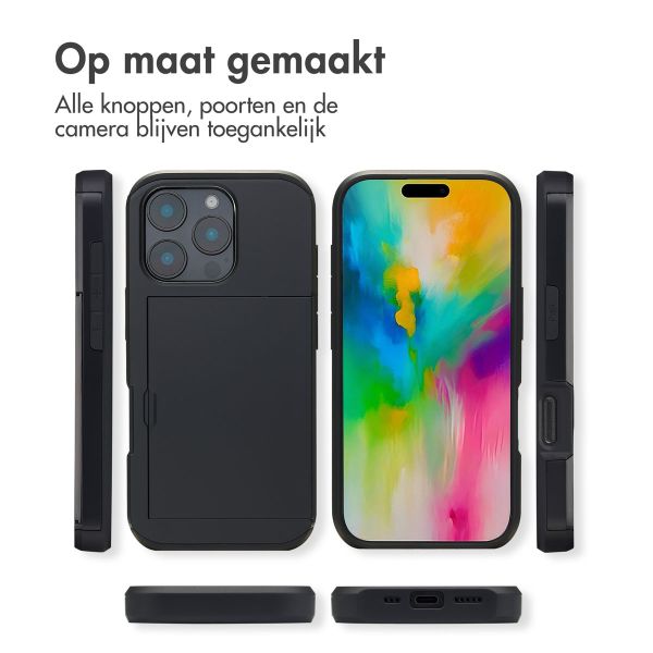 imoshion Backcover met pasjeshouder iPhone 16 Pro - Zwart