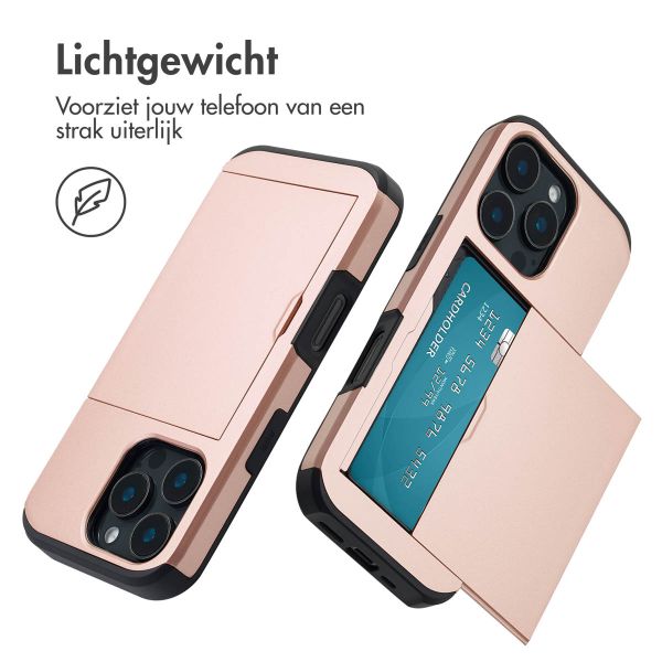 imoshion Backcover met pasjeshouder iPhone 16 Pro - Rosé Goud