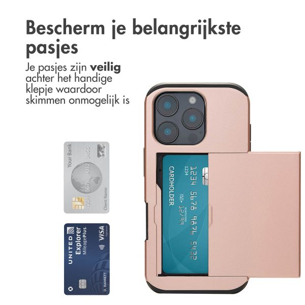 imoshion Backcover met pasjeshouder iPhone 16 Pro - Rosé Goud