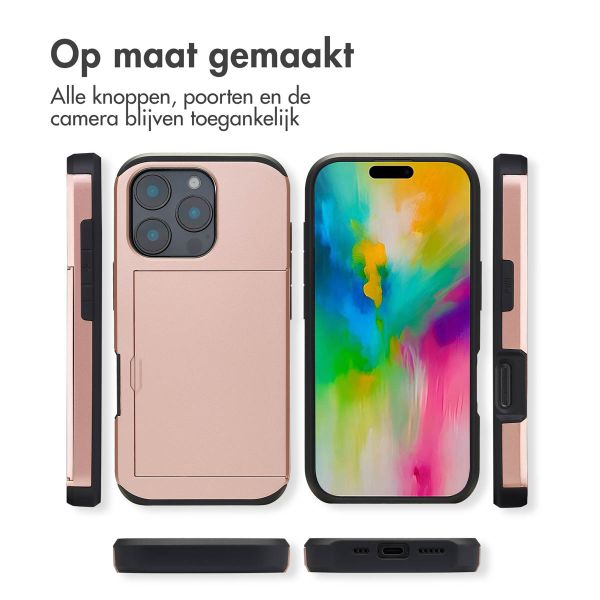 imoshion Backcover met pasjeshouder iPhone 16 Pro - Rosé Goud