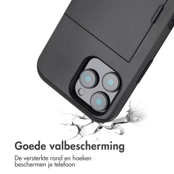 imoshion Backcover met pasjeshouder iPhone 16 Pro Max - Zwart