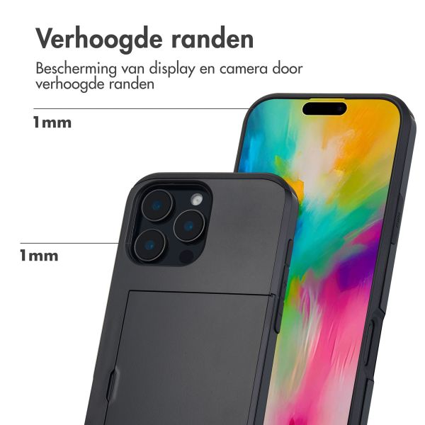 imoshion Backcover met pasjeshouder iPhone 16 Pro Max - Zwart