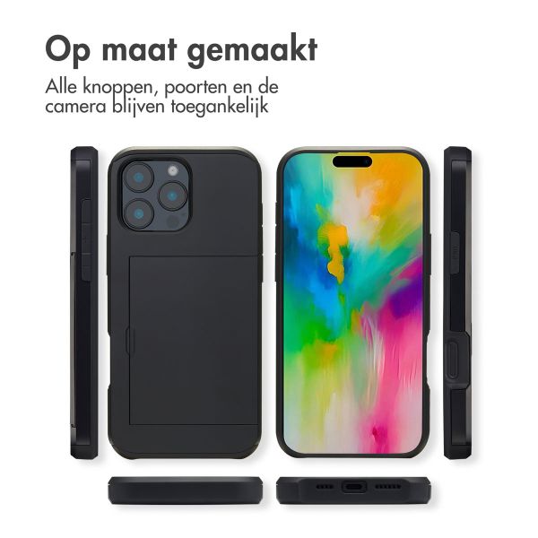 imoshion Backcover met pasjeshouder iPhone 16 Pro Max - Zwart