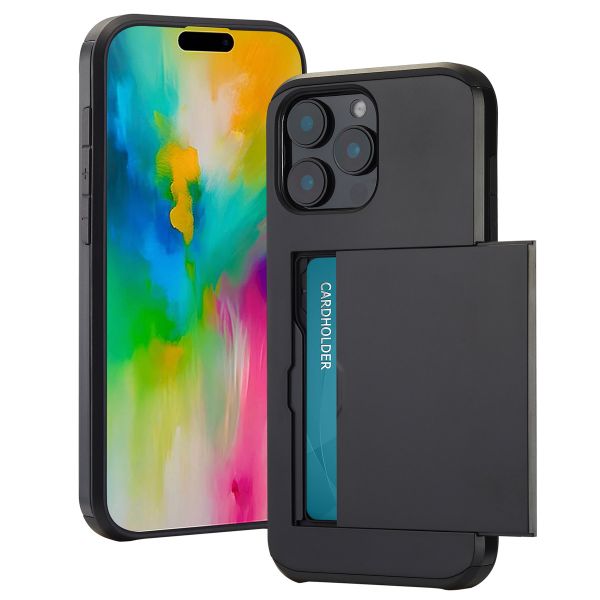 imoshion Backcover met pasjeshouder iPhone 16 Pro Max - Zwart