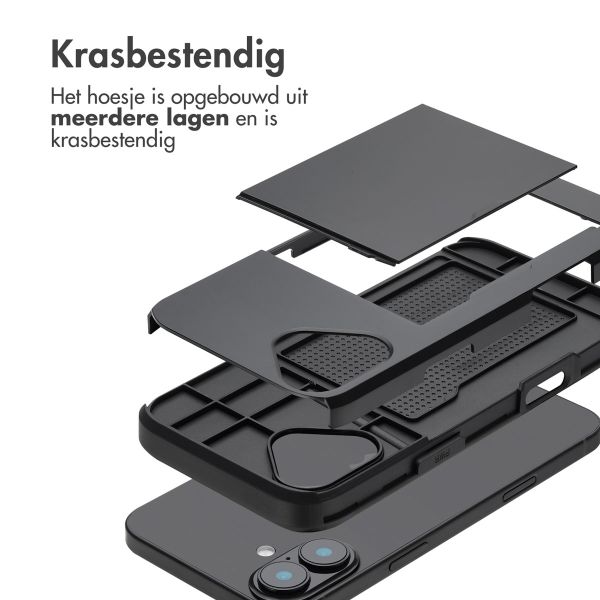 imoshion Backcover met pasjeshouder iPhone 16 Plus - Zwart