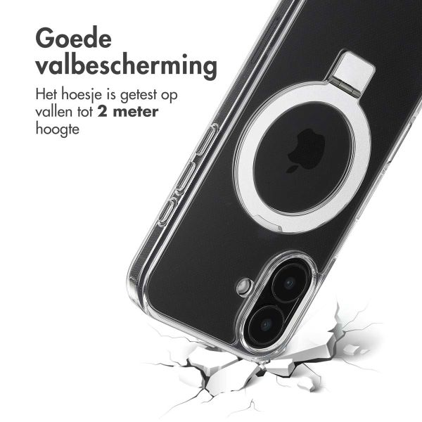 Accezz Ring Stand Backcover met MagSafe iPhone 16 - Transparant