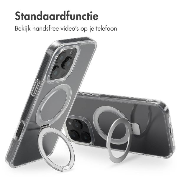 Accezz Ring Stand Backcover met MagSafe iPhone 16 Pro Max - Transparant