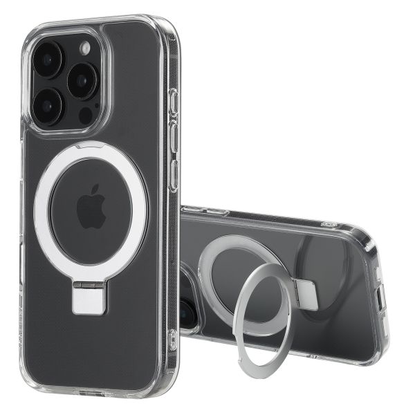 Accezz Ring Stand Backcover met MagSafe iPhone 16 Pro - Transparant