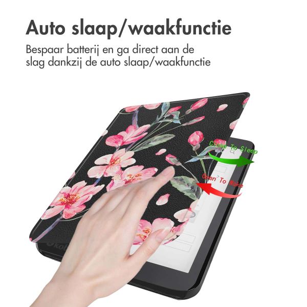 imoshion Design Slim Hard Case Sleepcover Kobo Aura One - Blossom