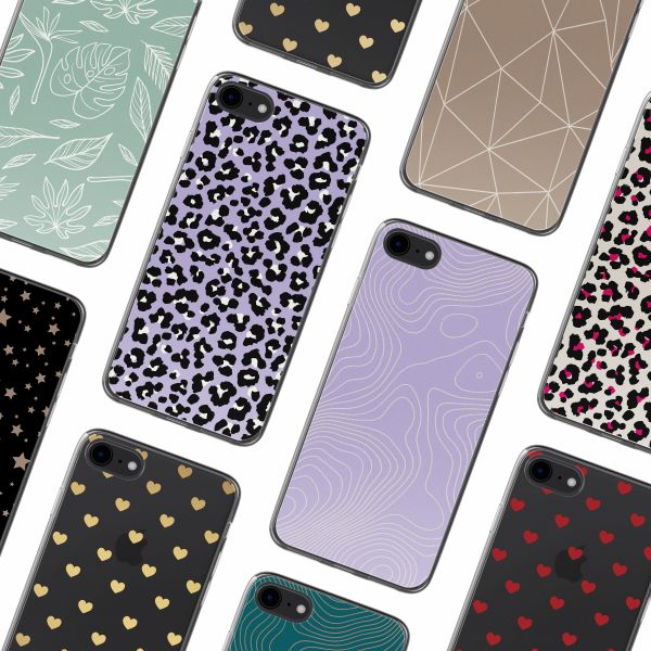 imoshion Design hoesje iPhone SE (2022 / 2020) / 8 / 7 - Leopard Lilac