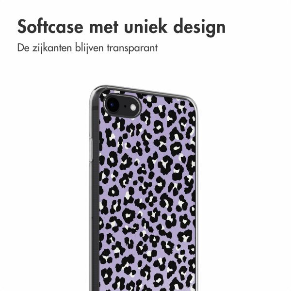 imoshion Design hoesje iPhone SE (2022 / 2020) / 8 / 7 - Leopard Lilac