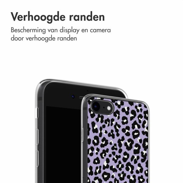 imoshion Design hoesje iPhone SE (2022 / 2020) / 8 / 7 - Leopard Lilac