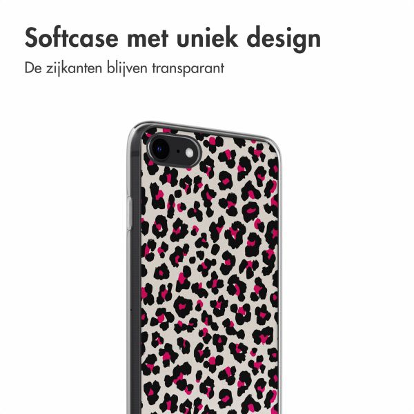 imoshion Design hoesje iPhone SE (2022 / 2020) / 8 / 7 - Leopard Pink