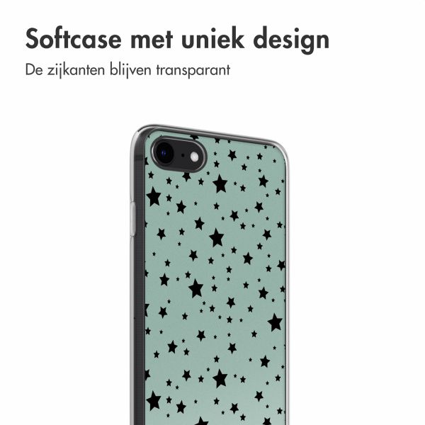 imoshion Design hoesje iPhone SE (2022 / 2020) / 8 / 7 - Stars Mint