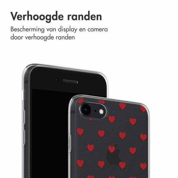 imoshion Design hoesje iPhone SE (2022 / 2020) / 8 / 7 - Red Hearts