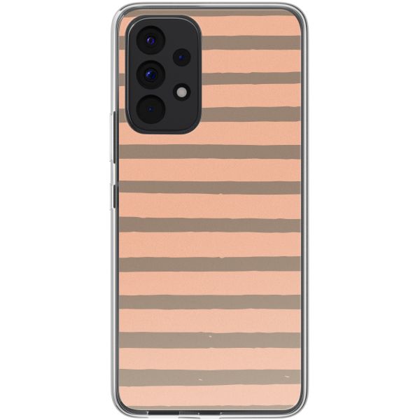 imoshion Design hoesje Samsung Galaxy A53 - Striped Peach Reverse