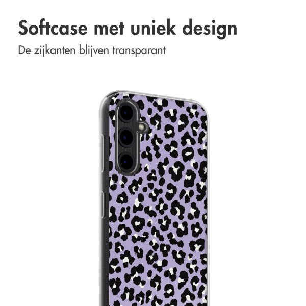 imoshion Design hoesje Samsung Galaxy A14 (5G/4G) - Leopard Lilac