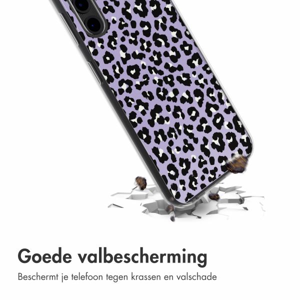 imoshion Design hoesje Samsung Galaxy A14 (5G/4G) - Leopard Lilac