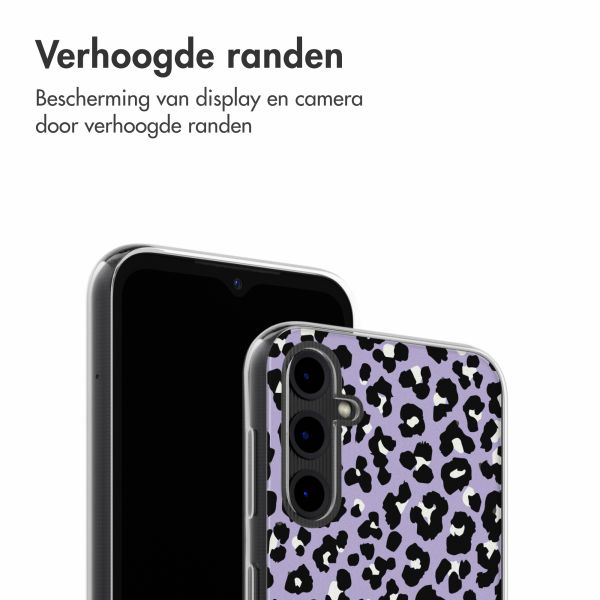 imoshion Design hoesje Samsung Galaxy A14 (5G/4G) - Leopard Lilac