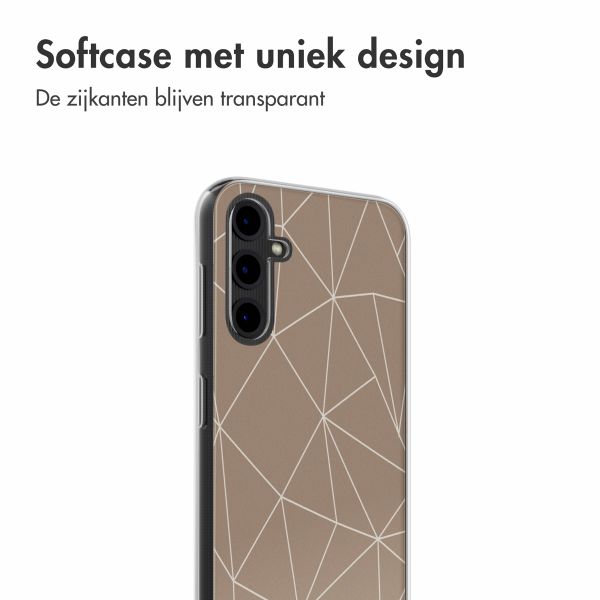 imoshion Design hoesje Samsung Galaxy A14 (5G/4G) - Graphic Lines Beige