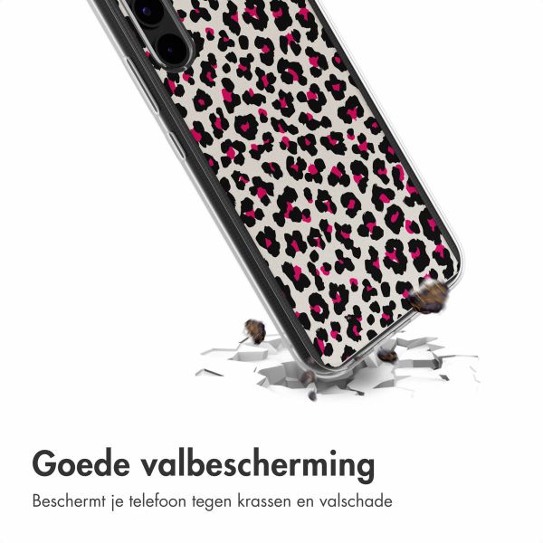 imoshion Design hoesje Samsung Galaxy A34 (5G) - Leopard Pink