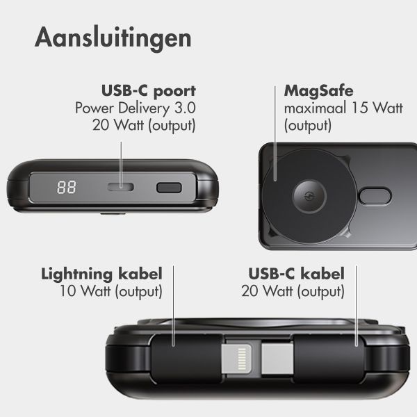 imoshion 4-in-1 MagSafe Powerbank - iPhone + Apple Watch - 10.000 mAh