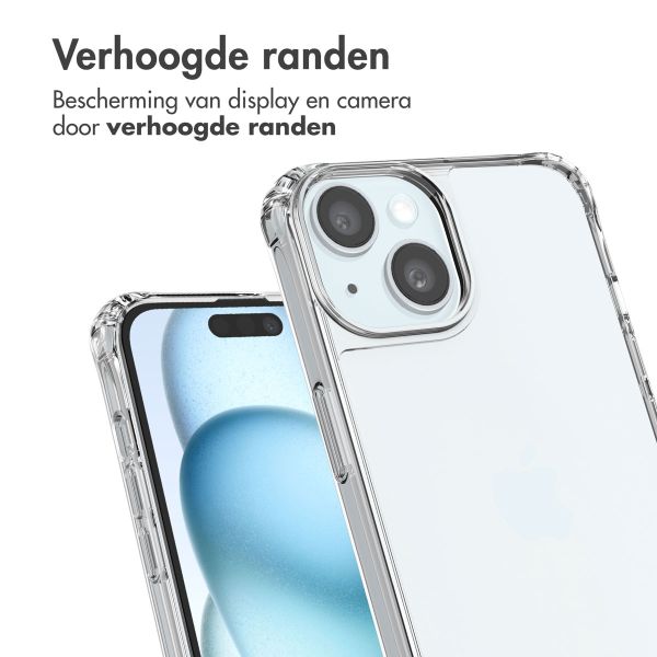 imoshion Backcover met koord + armband iPhone 15 - Parels hartjes