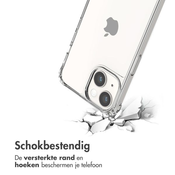 imoshion Backcover met koord + armband iPhone 14 - Parels hartjes