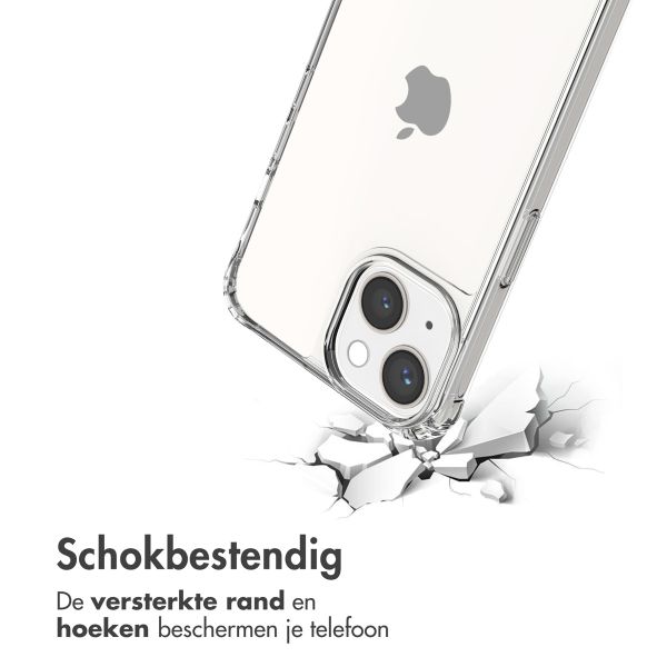 imoshion Backcover met koord + armband iPhone 13 - Parels hartjes