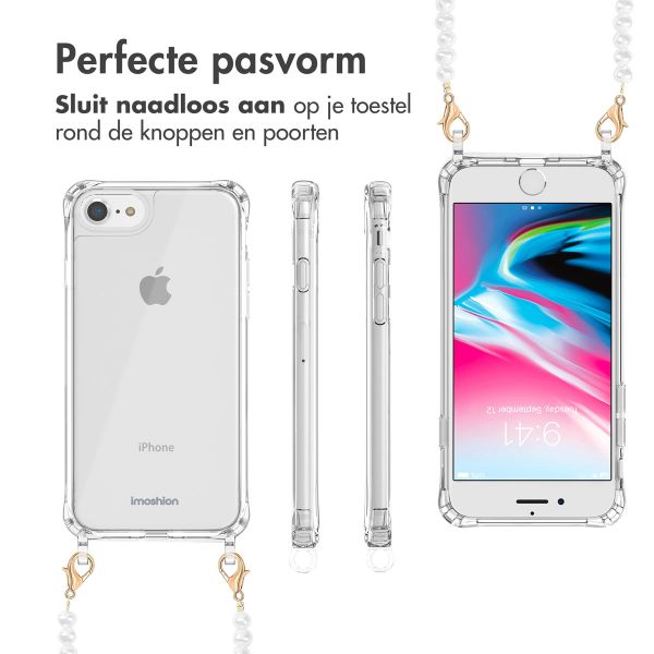 imoshion Backcover met koord + armband iPhone 8 / 7  / SE (2022 / 2022) - Parels