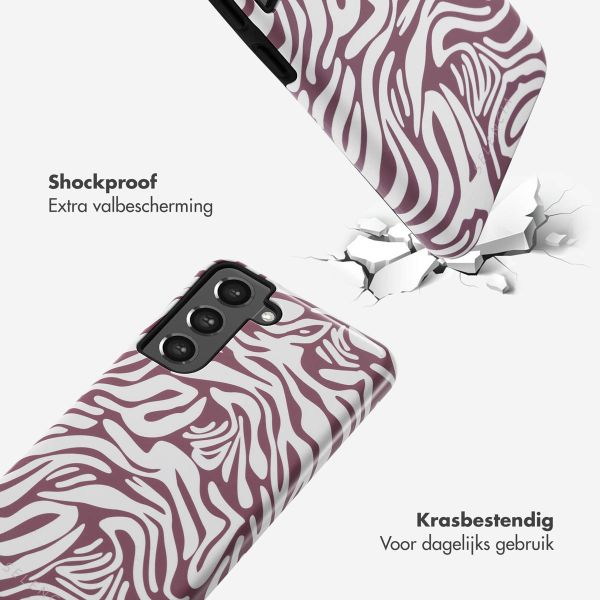 Selencia Vivid Backcover Samsung Galaxy S21 FE - Trippy Swirl Dark Rose