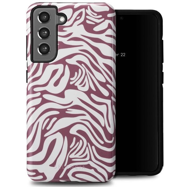 Selencia Vivid Backcover Samsung Galaxy S21 FE - Trippy Swirl Dark Rose