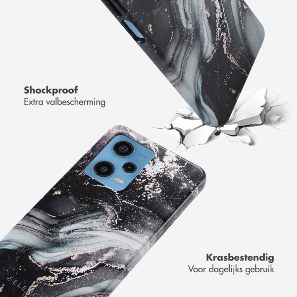 Selencia Vivid Backcover Xiaomi Redmi Note 12 Pro - Chic Marble Black