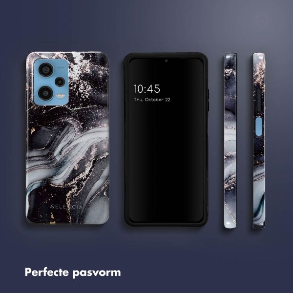 Selencia Vivid Backcover Xiaomi Redmi Note 12 Pro - Chic Marble Black