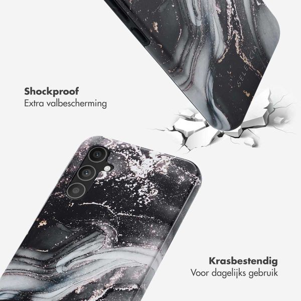 Selencia Vivid Backcover Samsung Galaxy A34 (5G) - Chic Marble Black