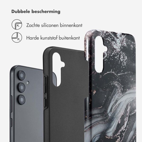 Selencia Vivid Backcover Samsung Galaxy A34 (5G) - Chic Marble Black