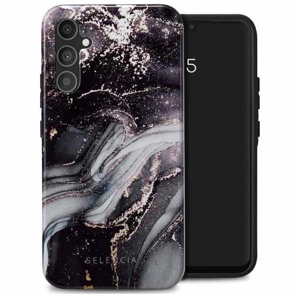 Selencia Vivid Backcover Samsung Galaxy A34 (5G) - Chic Marble Black