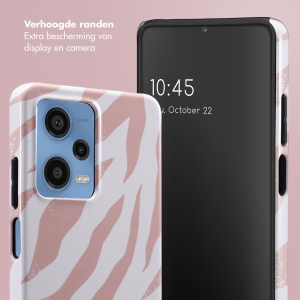 Selencia Vivid Backcover Xiaomi Redmi Note 12 Pro - Colorful Zebra Old Pink