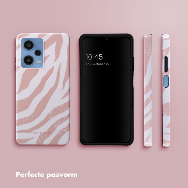 Selencia Vivid Backcover Xiaomi Redmi Note 12 Pro - Colorful Zebra Old Pink