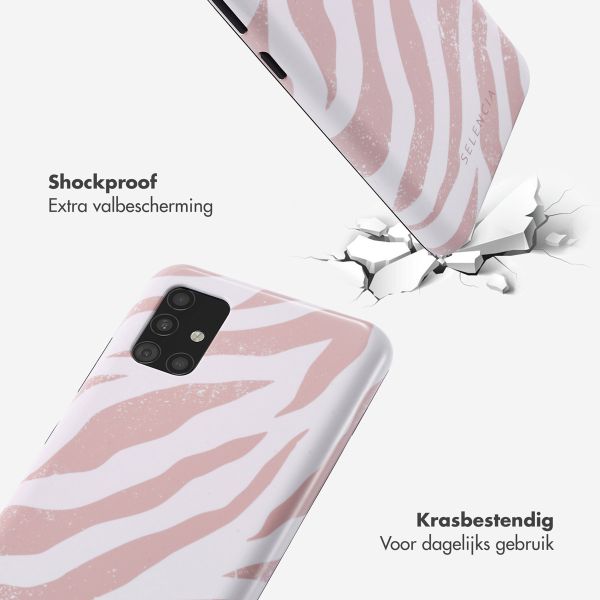 Selencia Vivid Backcover Samsung Galaxy A51 - Colorful Zebra Old Pink