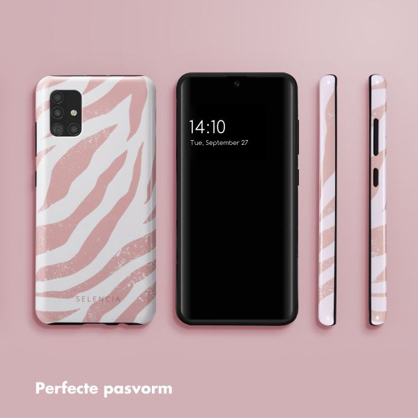 Selencia Vivid Backcover Samsung Galaxy A51 - Colorful Zebra Old Pink