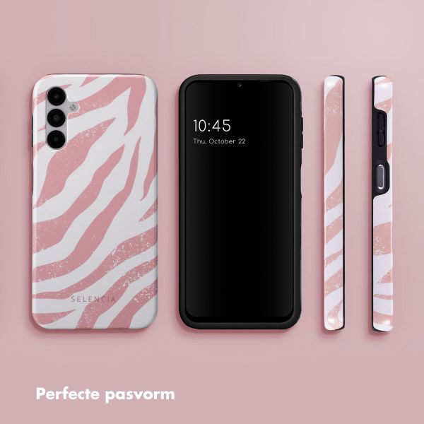 Selencia Vivid Backcover Samsung Galaxy A14 (5G/4G) - Colorful Zebra Old Pink