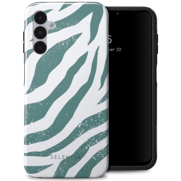 Selencia Vivid Backcover Samsung Galaxy A14 (5G/4G) - Colorful Zebra Pine Blue