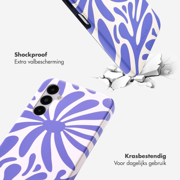 Selencia Vivid Backcover Samsung Galaxy A14 (5G/4G) - Modern Bloom Sapphire Blue