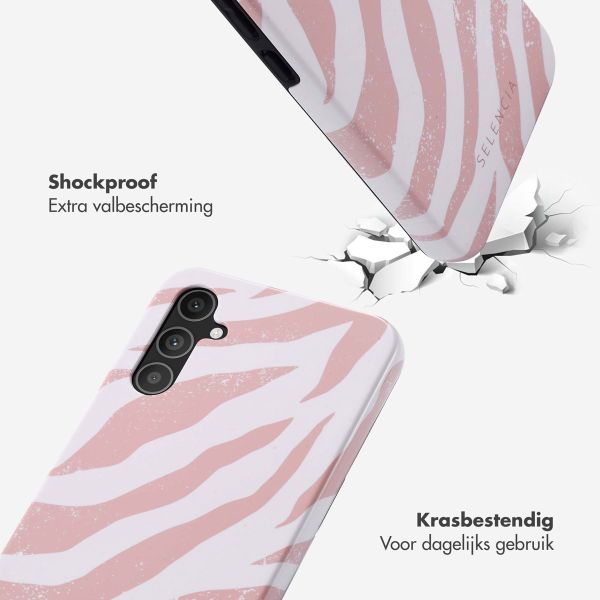 Selencia Vivid Backcover Samsung Galaxy A34 (5G) - Colorful Zebra Old Pink